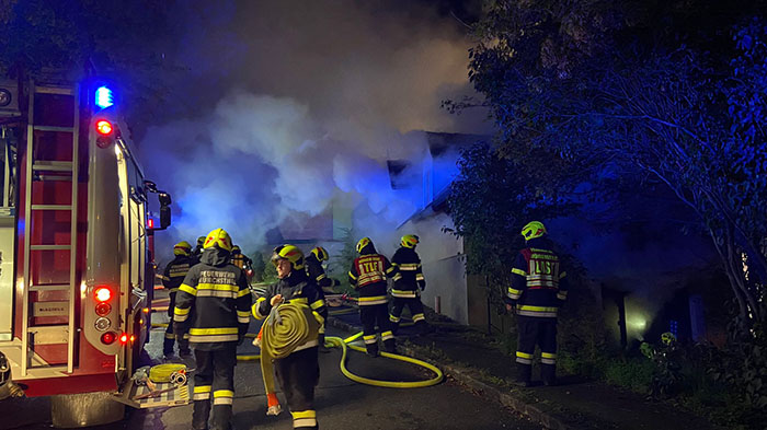 Wohnhausbrand (B3) in Wolkersdorf